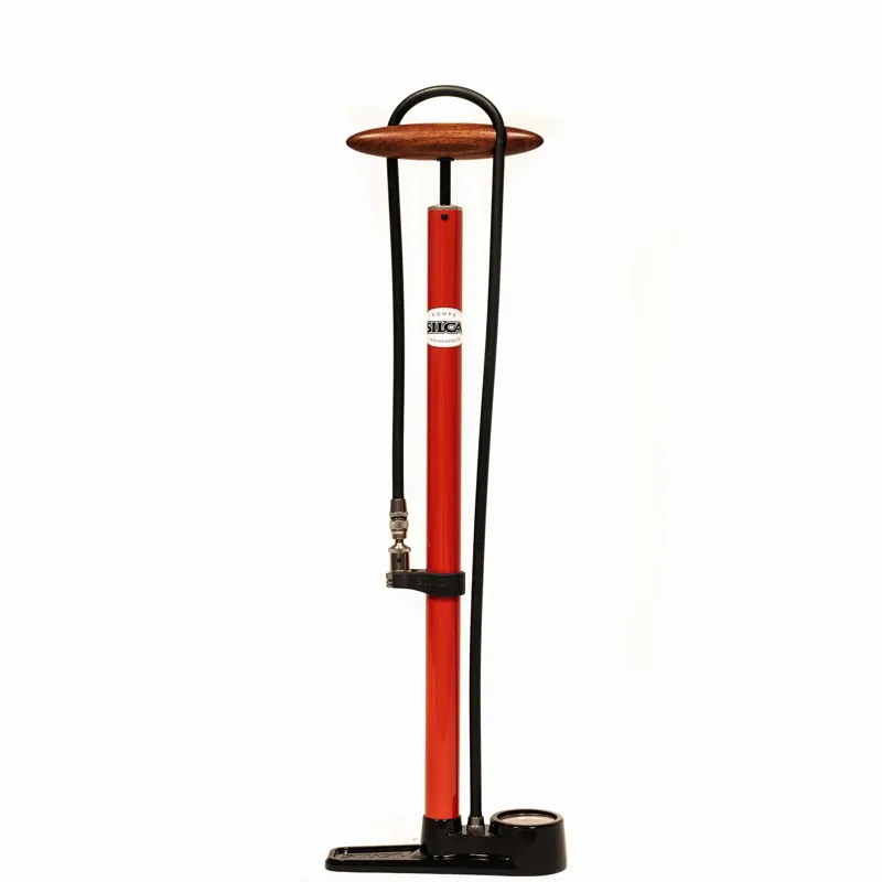 2018 Silca Pista Floor Pump Track Pump Red