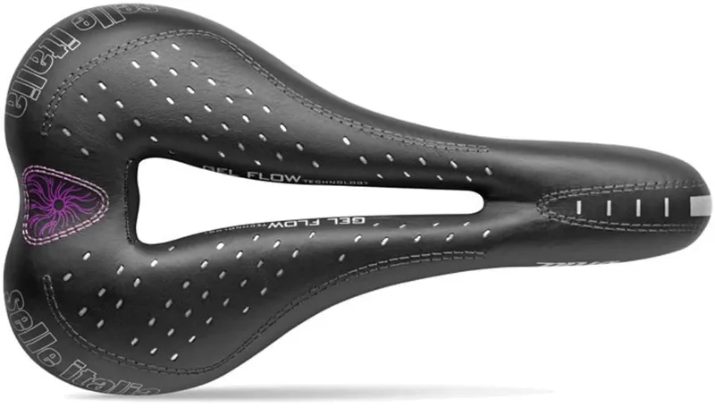Selle Italia Saddle Diva Gel ti316 Superflow Womens Saddle in Black