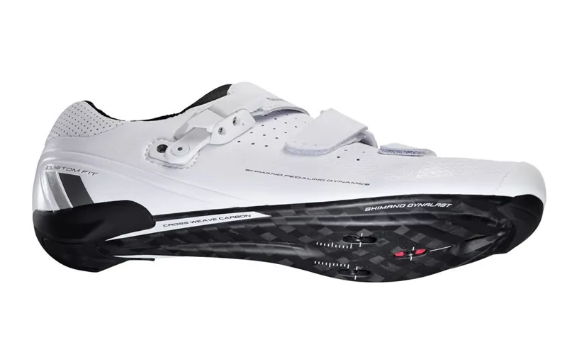 Shimano RP9 SPD-SL mens road cycling shoe in white-3
