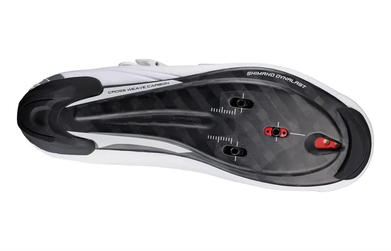 Shimano RP9 SPD-SL mens road cycling shoe in white-1