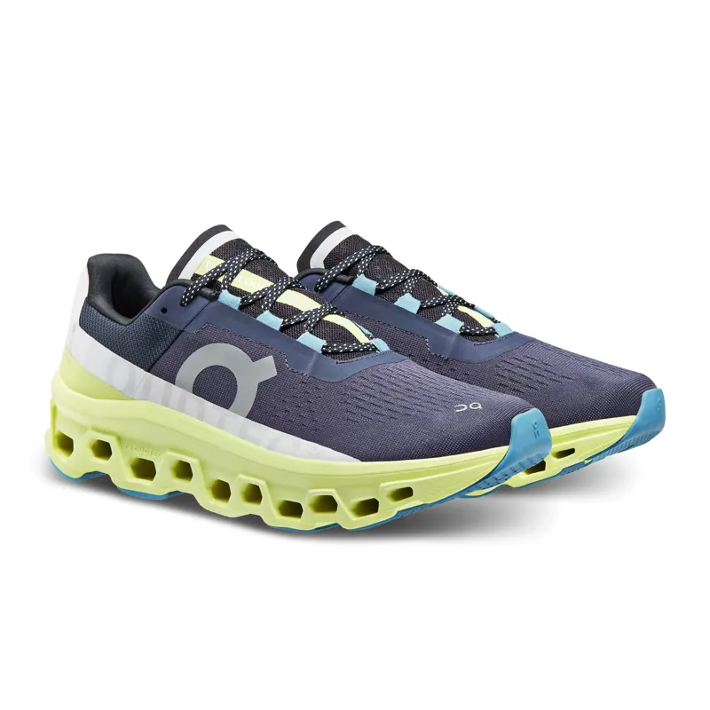 On Running Cloudmonster Mens Running Shoes in Iron/Hay-1