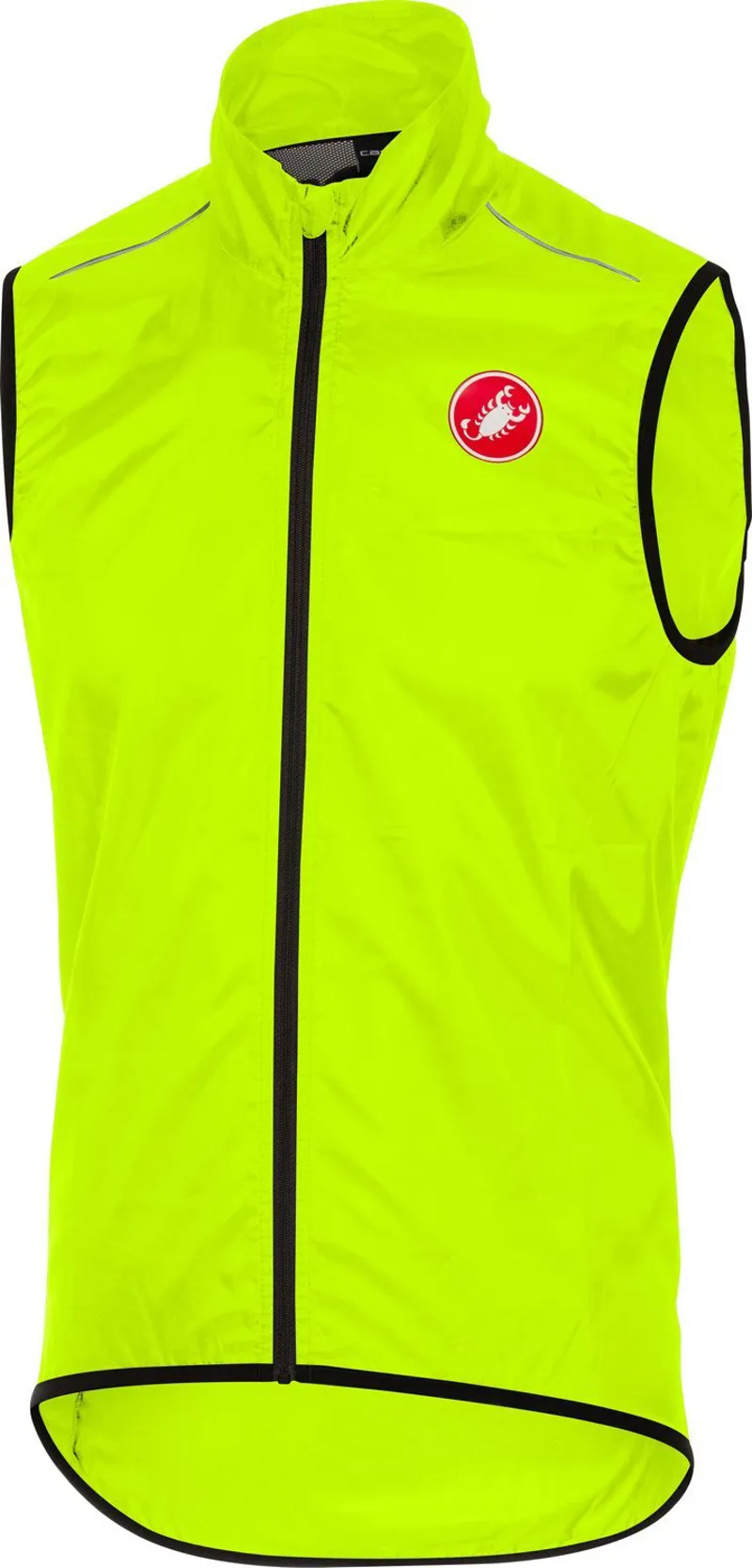 2019 Castelli Squadra Long VestMens Fluorescent Yellow