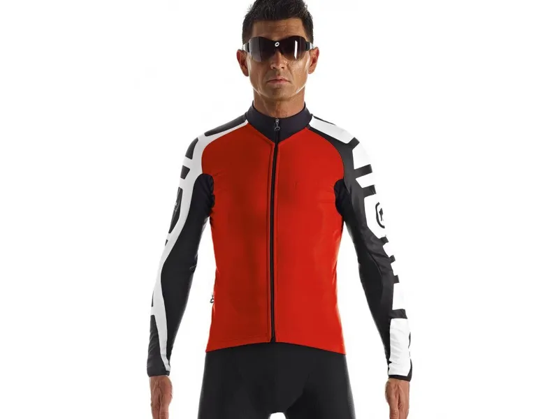 Assos iJ.tiburu.4 Long Sleeve Jersey Mens in Red/Black/White Large