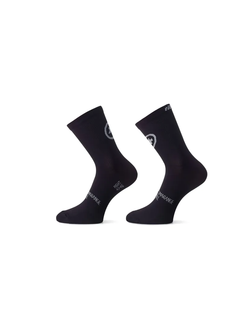 2019 Assos of Switzerland tiburuSock_evo8 Sock Twinpack Black