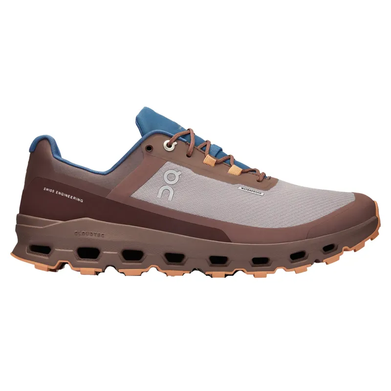 On Cloudvista Waterproof Women's trail running shoe in Zinc/Grape