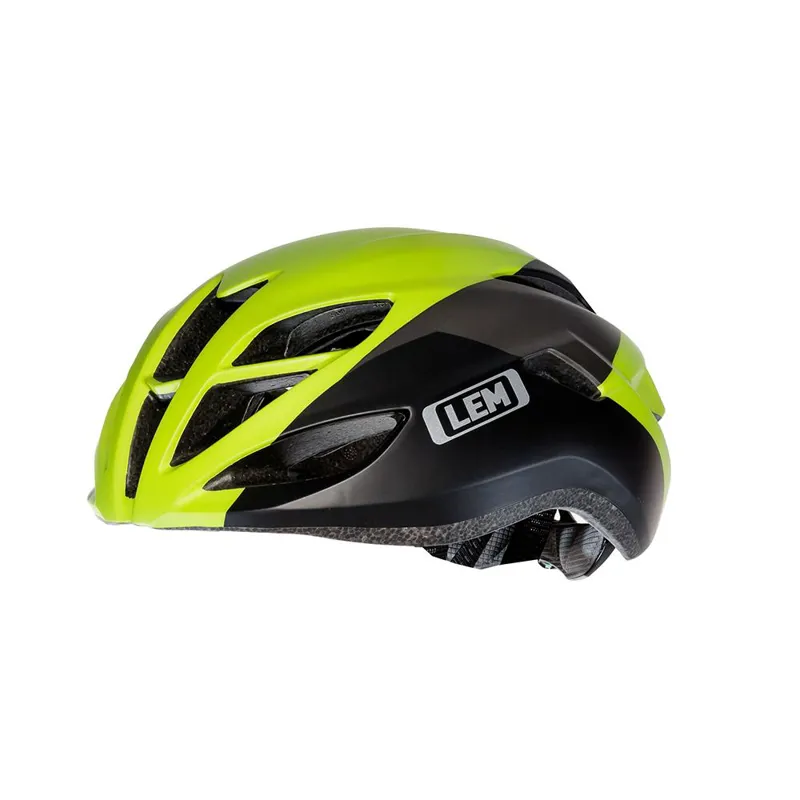 2019 LEM Volata Road Cycling Helmet Black/Fluorescent Yellow