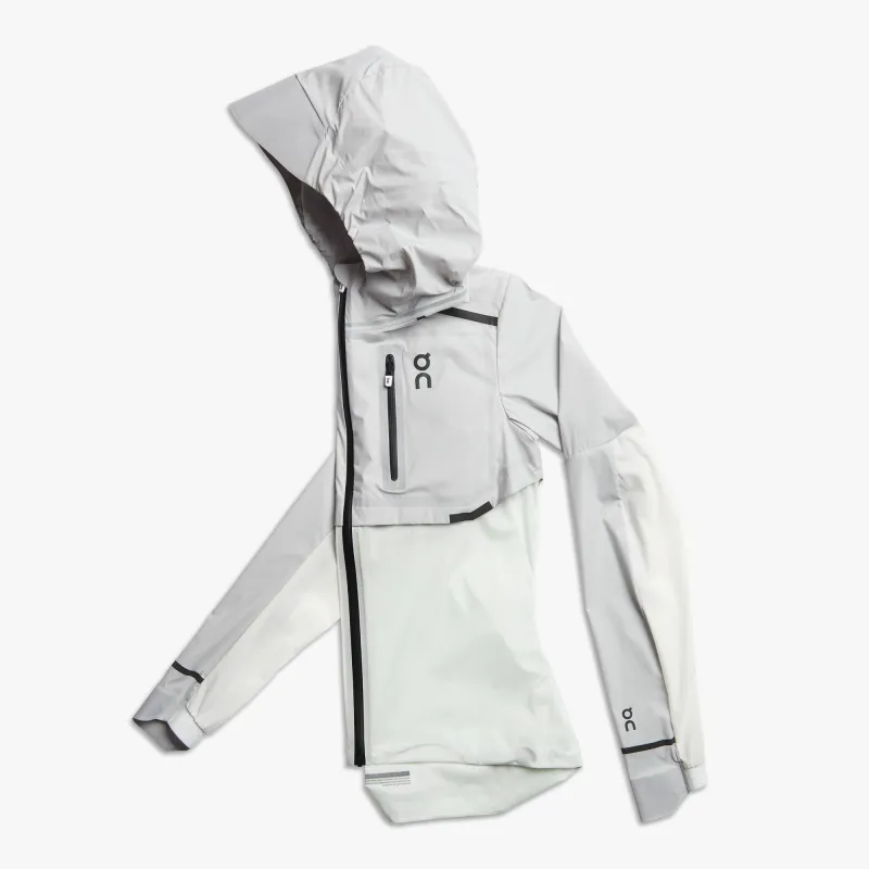 2017 On Running Weather Jacket Womens Grey/White
