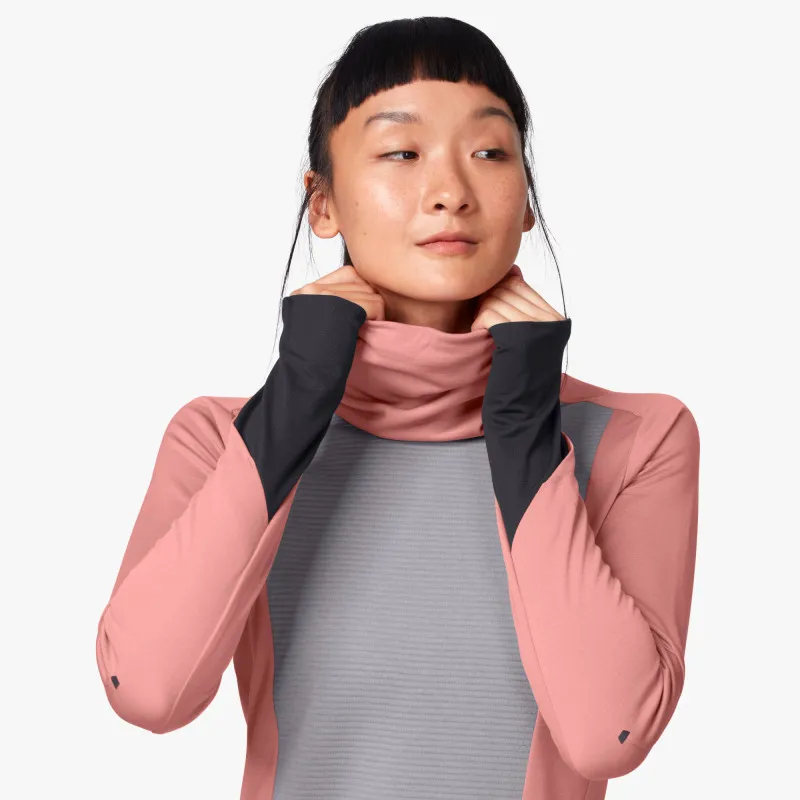 2019 On Running Weather Shirt Womens Dustrose/Fossil-5