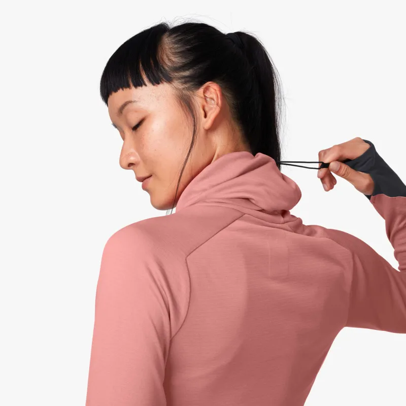 2019 On Running Weather Shirt Womens Dustrose/Fossil-6