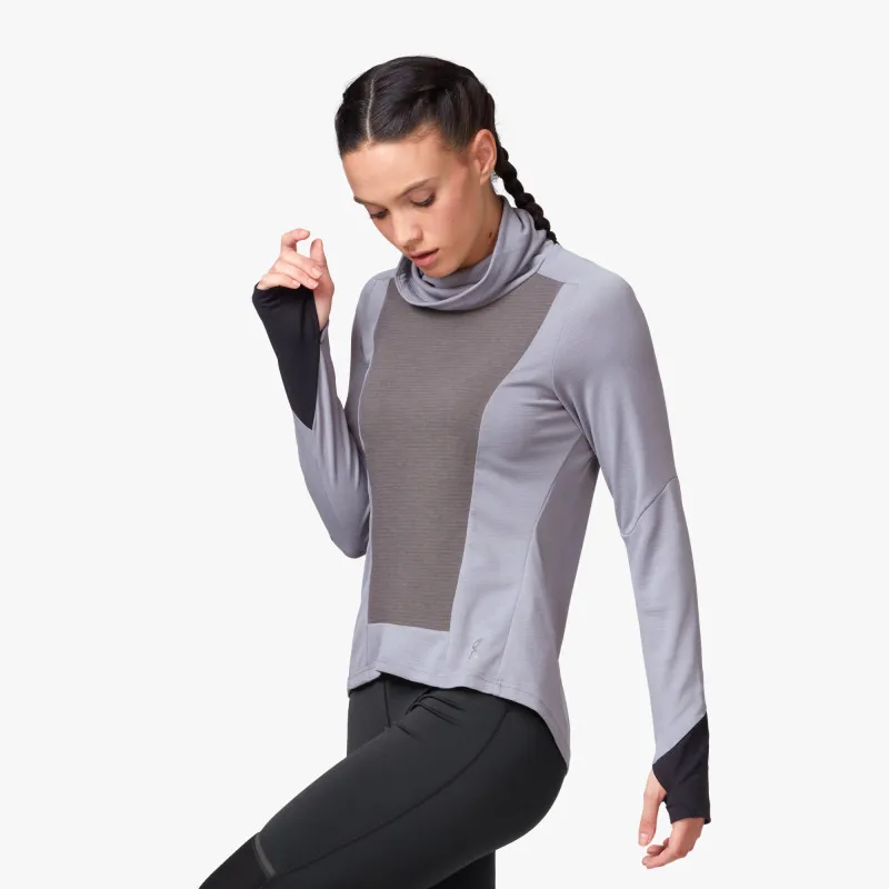 2019 On Running Weather Shirt Womens Fossil/Rock