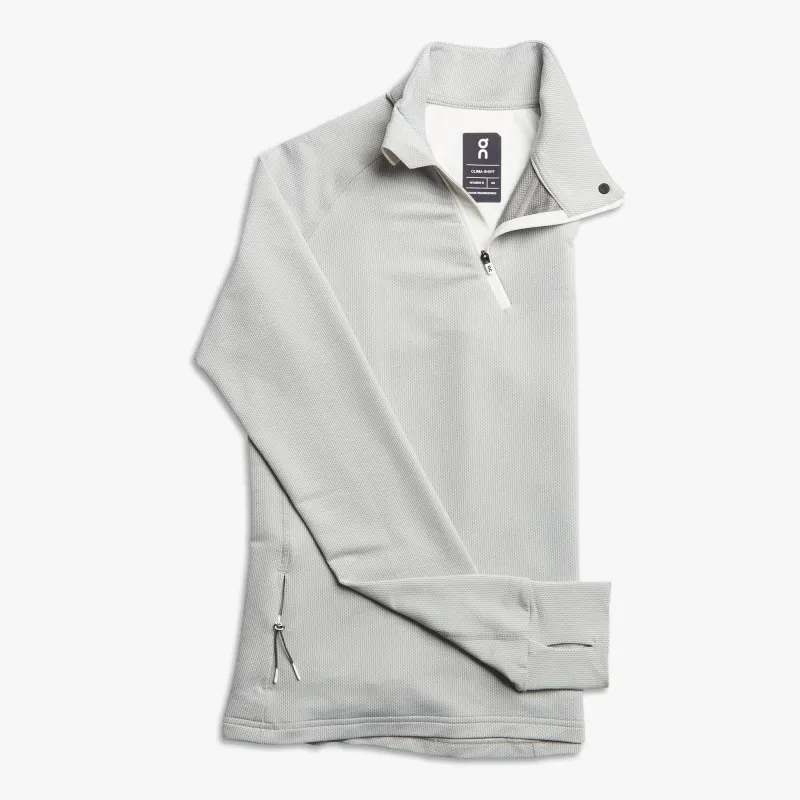 2017 On Running Long Sleeve Weather Shirt Womens Grey/White