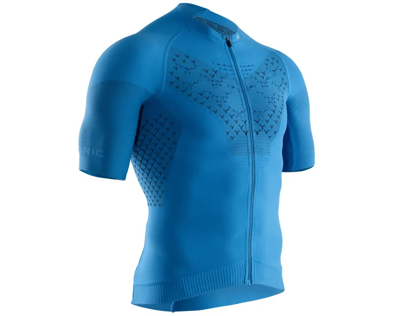 X-Bionic Twyce Short Sleeve Cycling Jersey Mens in Blue Large
